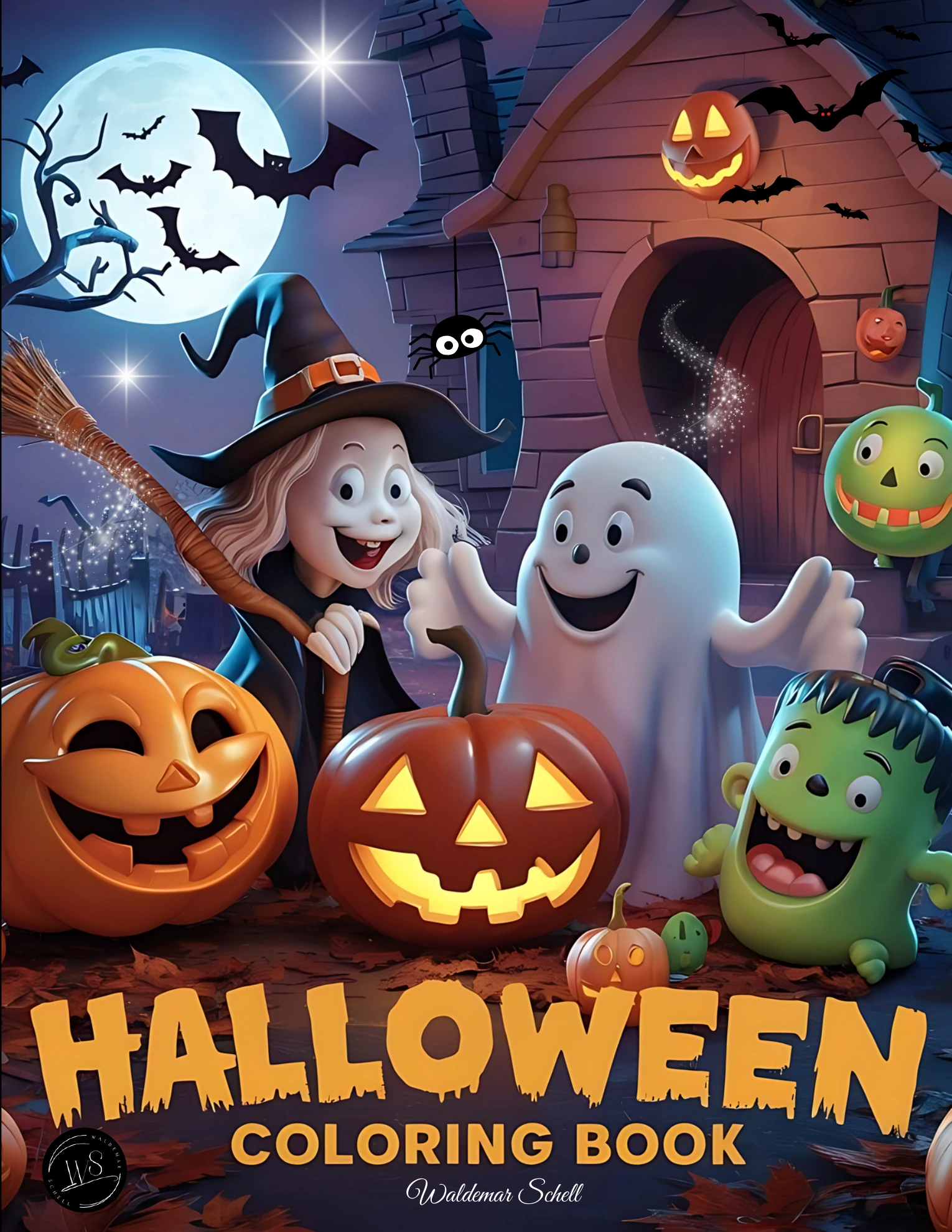 Cover von Halloween-Malbuch für Kinder
