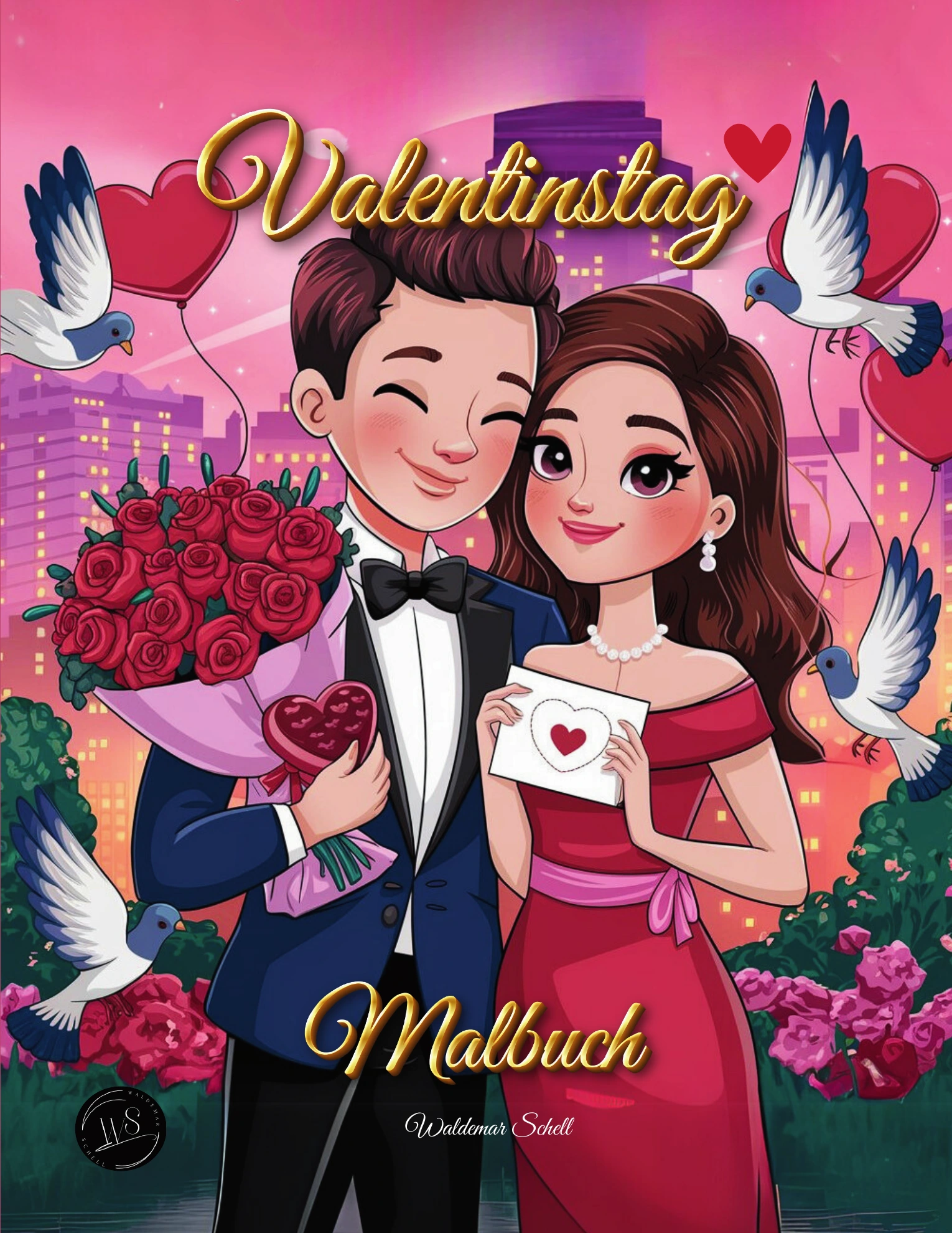 Cover von Valentinstag-Malbuch
