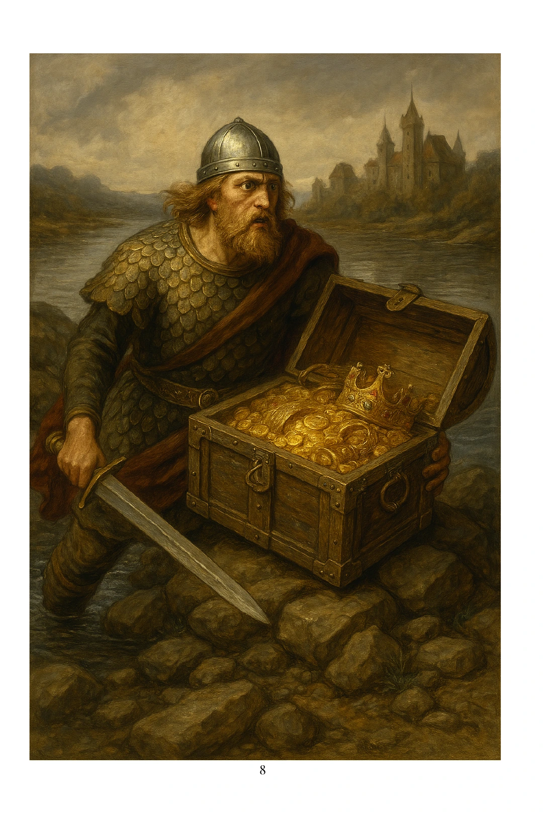 Der Schatz der Nibelungen · Illustration · Buchseite 8