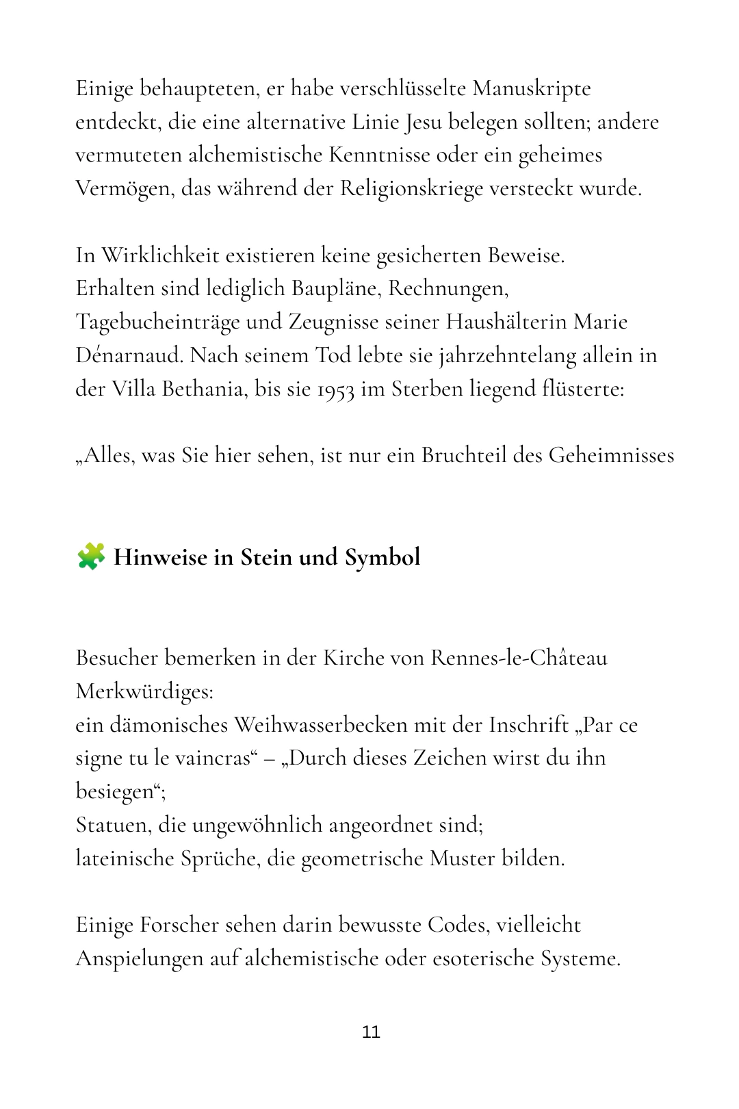 Rennes-le-Château: Das Geheimnis des Priesters Saunière · Buchseite 11