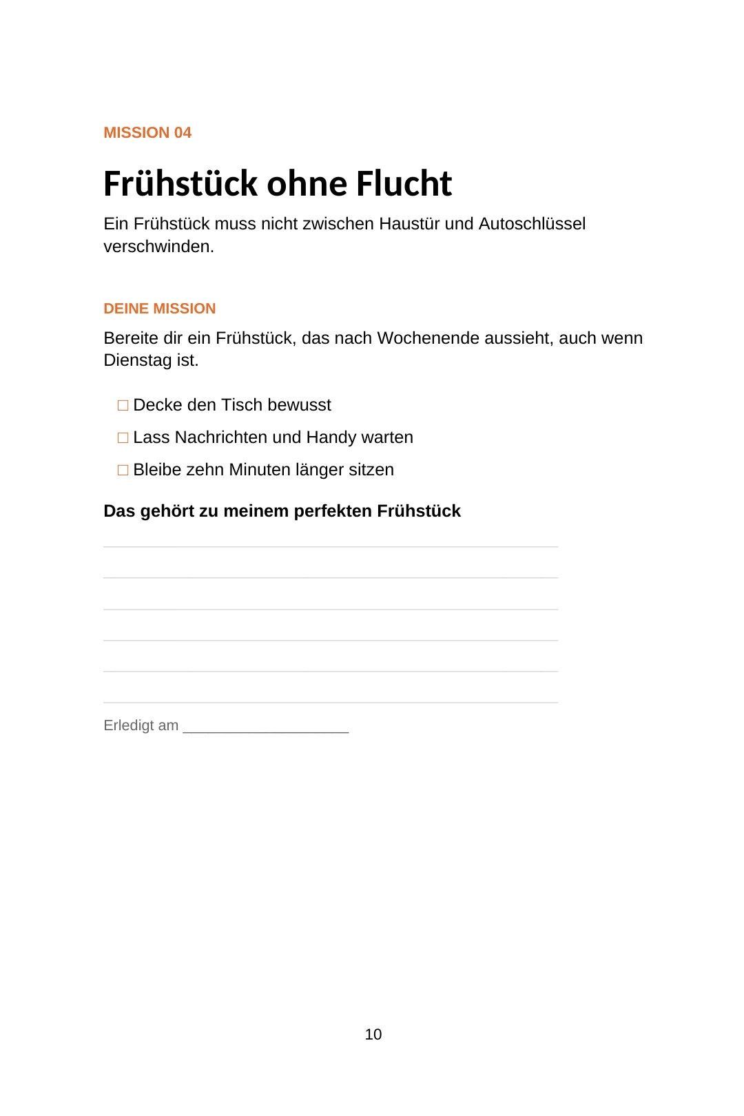 Mission 04: Frühstück ohne Flucht · Buchseite 10