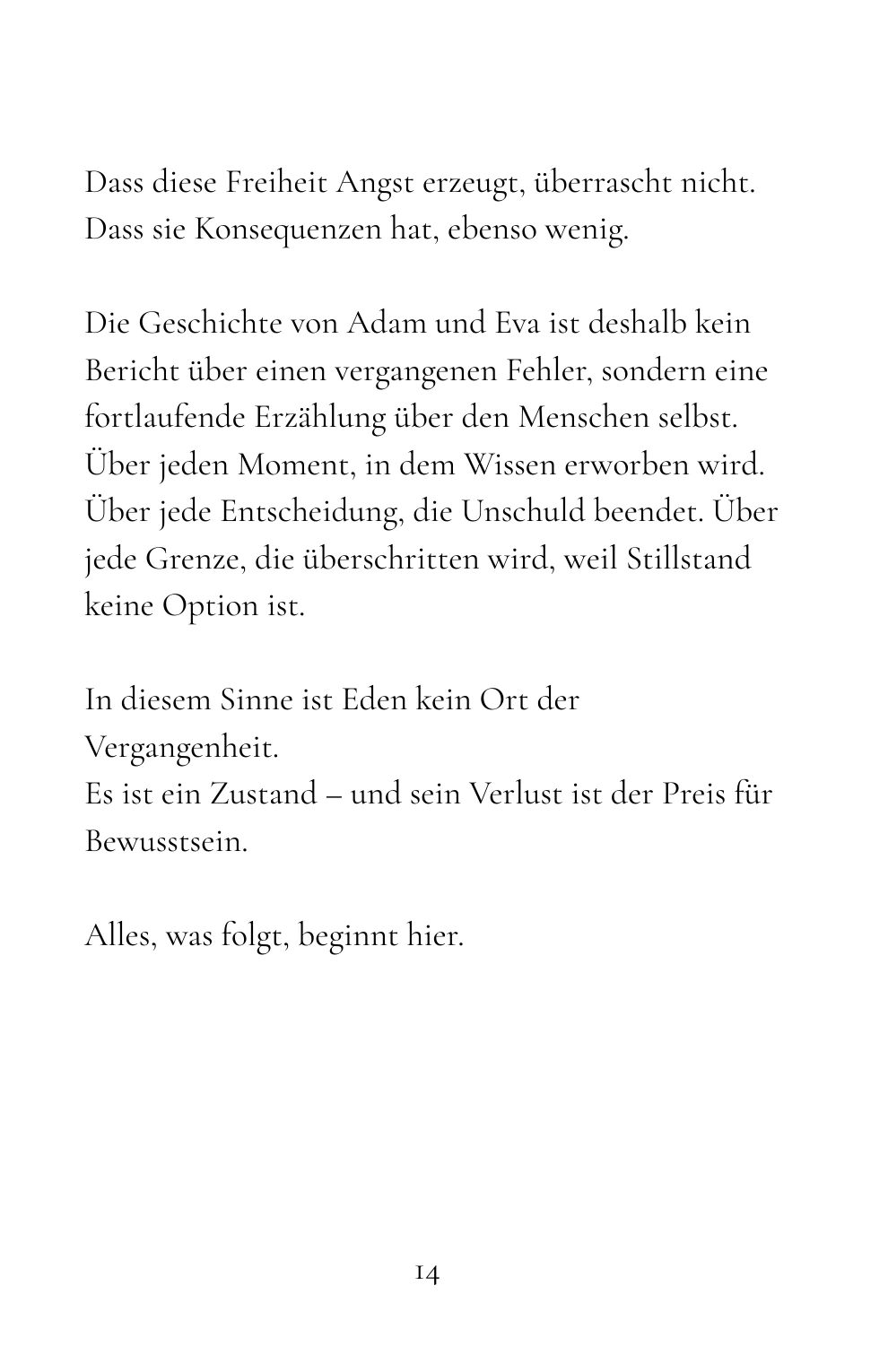 Kapitel 1: Warum Adam und Eva nie nur eine Geschichte waren · Buchseite 14