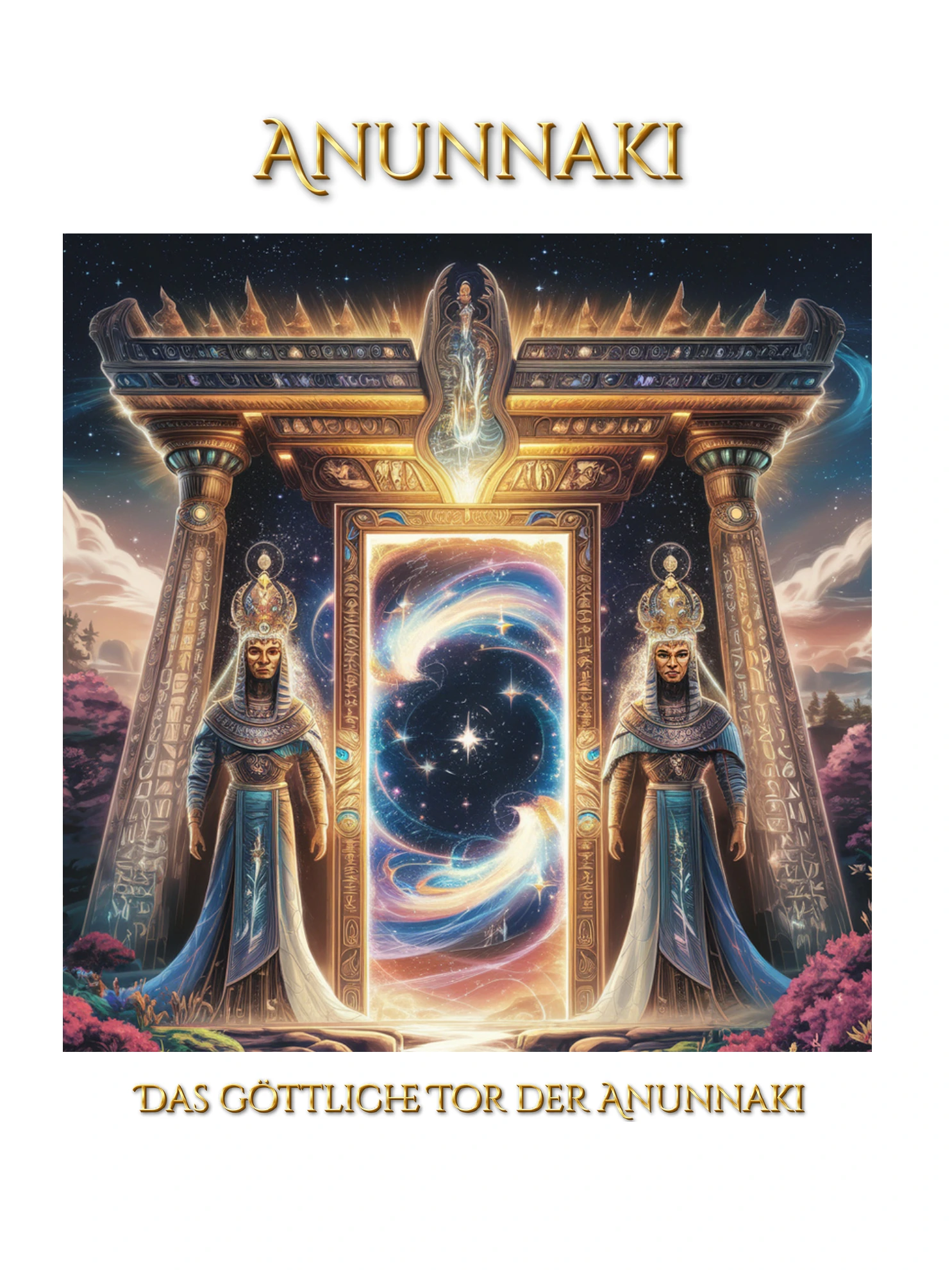 Das göttliche Tor der Anunnaki · Farbige Illustration · Buchseite 12