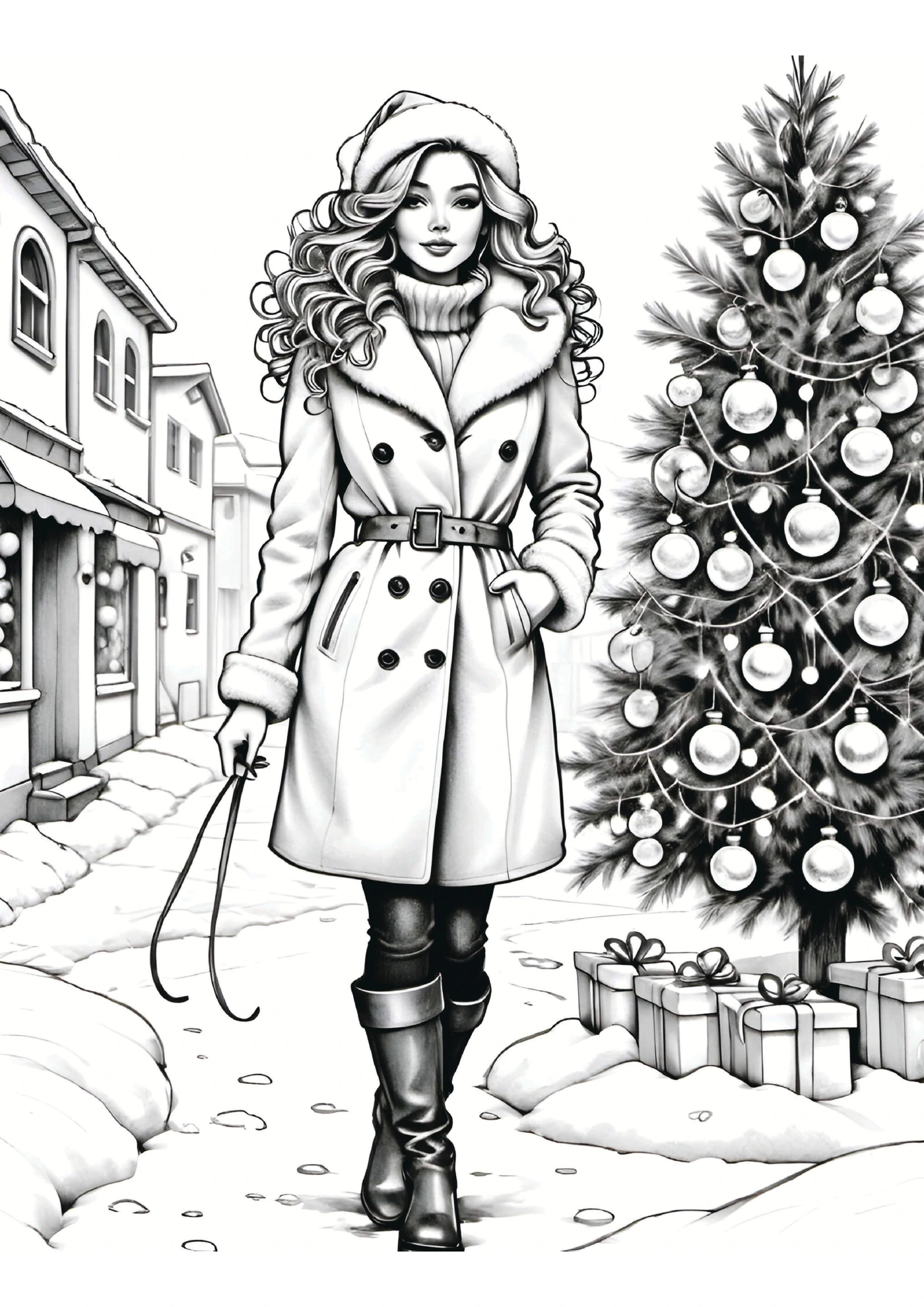Winterspaziergang am geschmückten Weihnachtsbaum · PDF-Seite 53