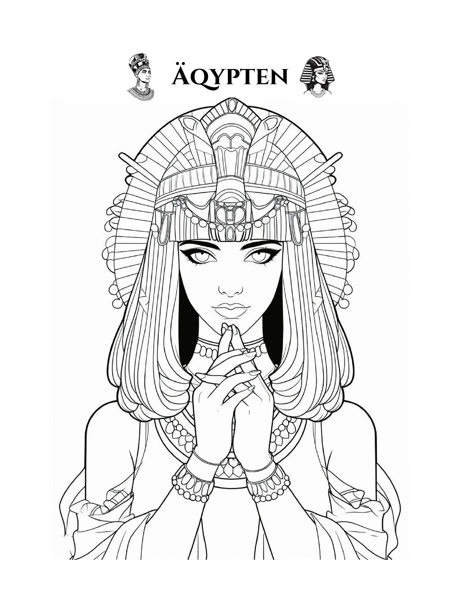 Cleopatra mit rundem Kopfschmuck · PDF-Seite 3