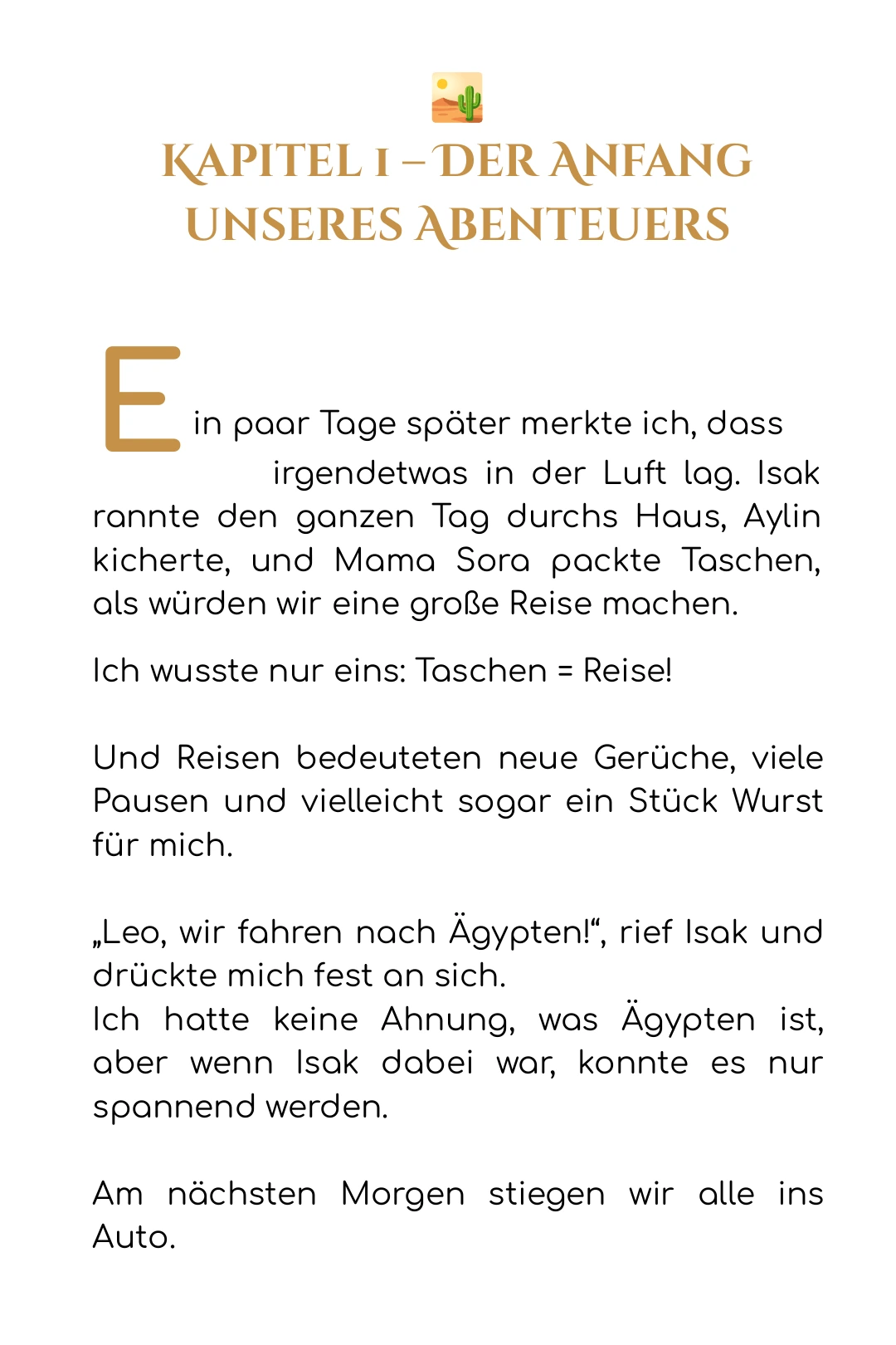 Kapitel 1 – Der Anfang unseres Abenteuers · Buchseite 7
