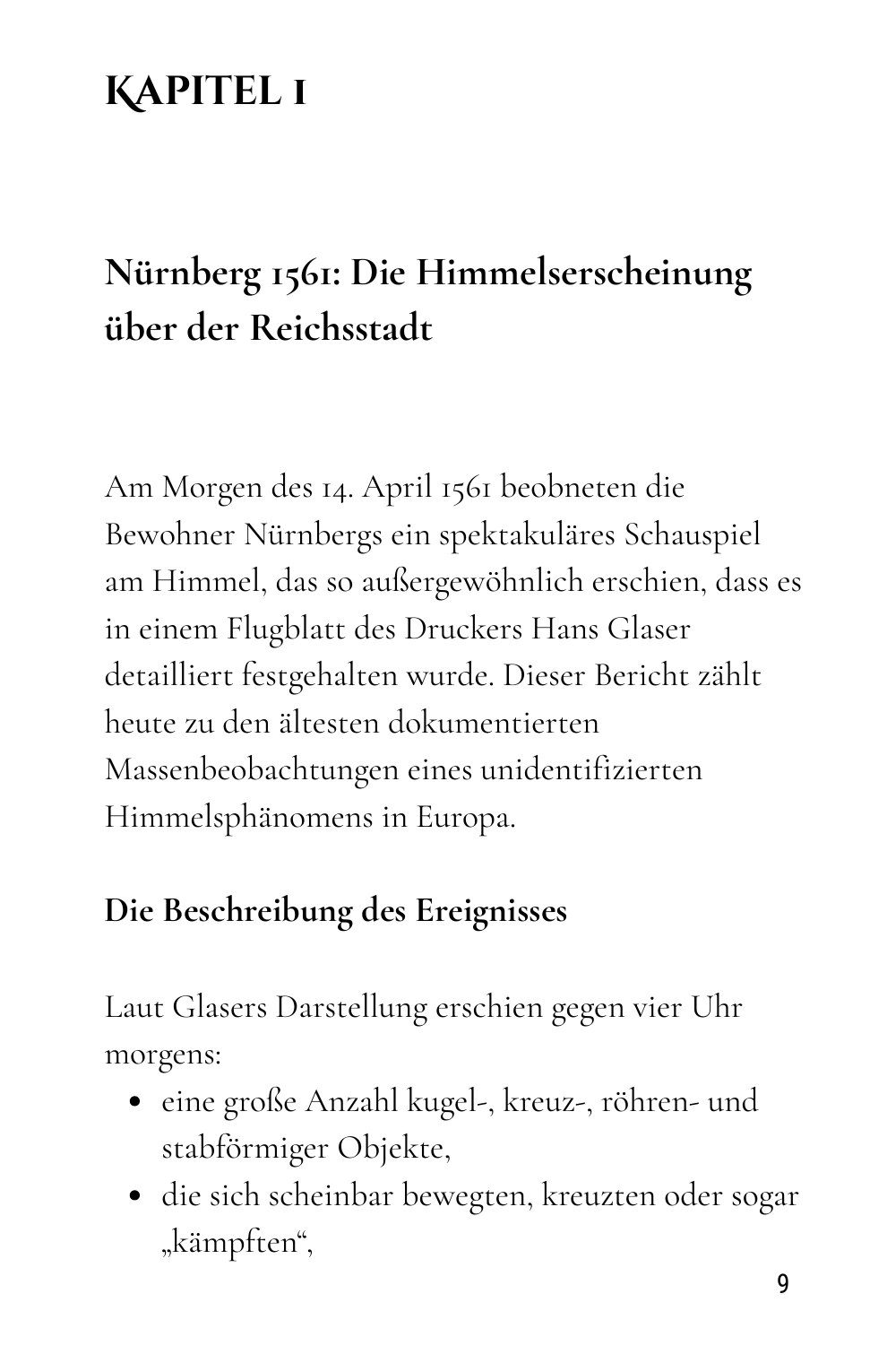 Kapitel 1: Nürnberg 1561 · Buchseite 9