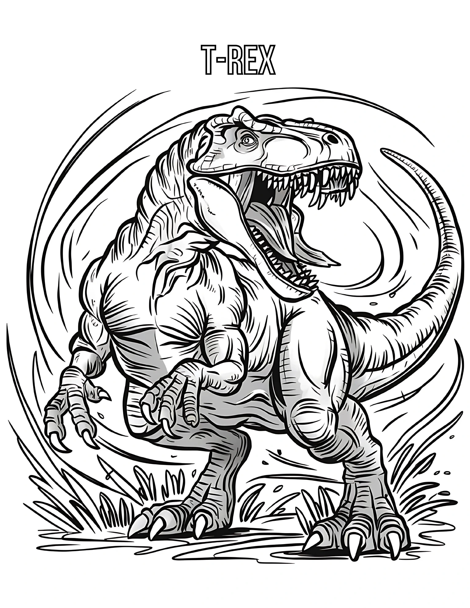 T-Rex · Zweite Motivvariante · Buchseite 5