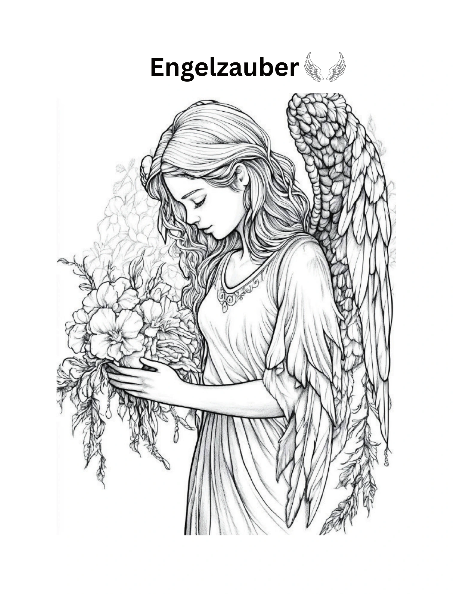 Engel mit Blumenstrauß und Schmuck · PDF-Seite 73