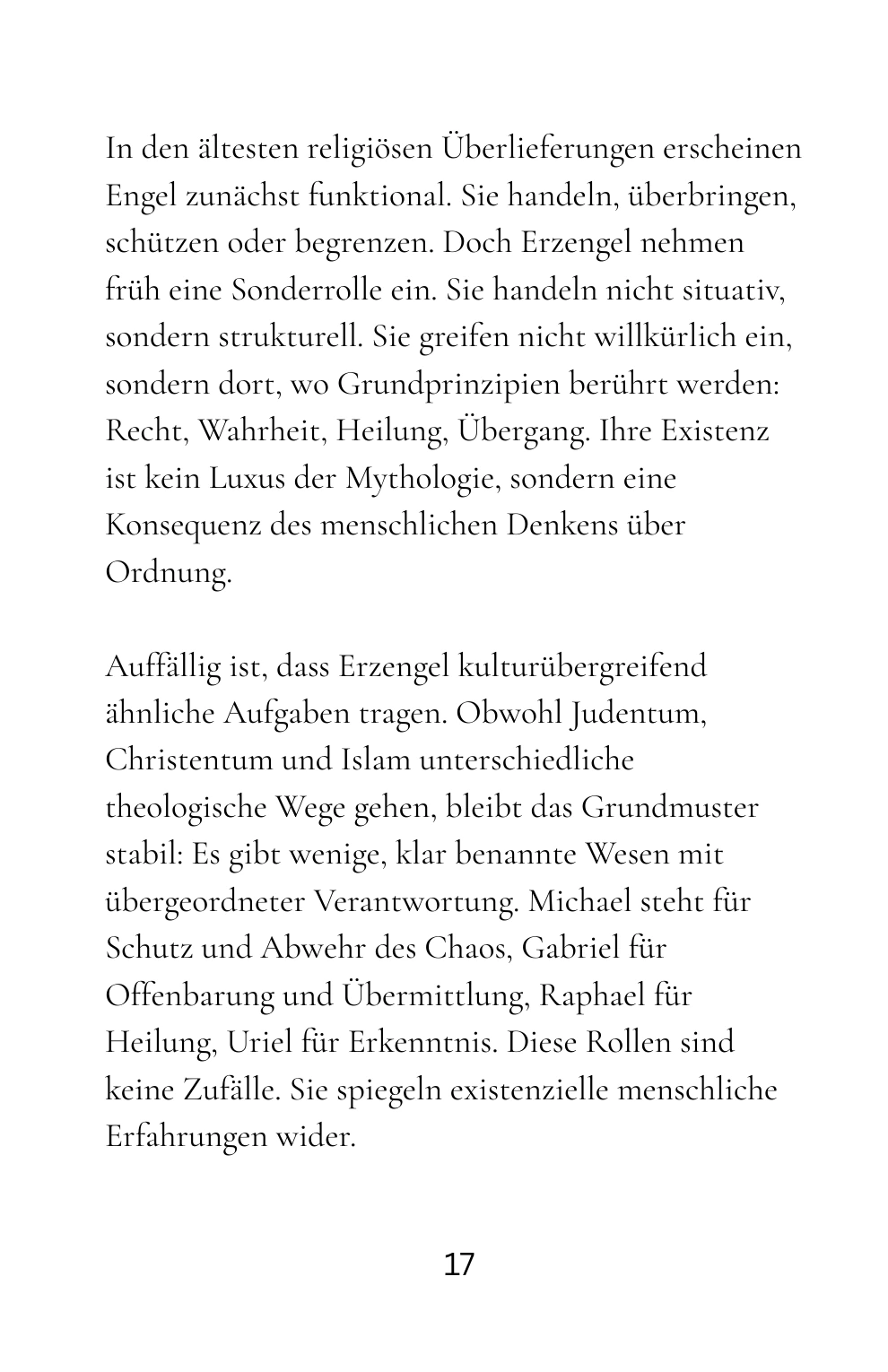 Kapitel 1: Warum Erzengel seit tausenden Jahren existieren · Buchseite 17