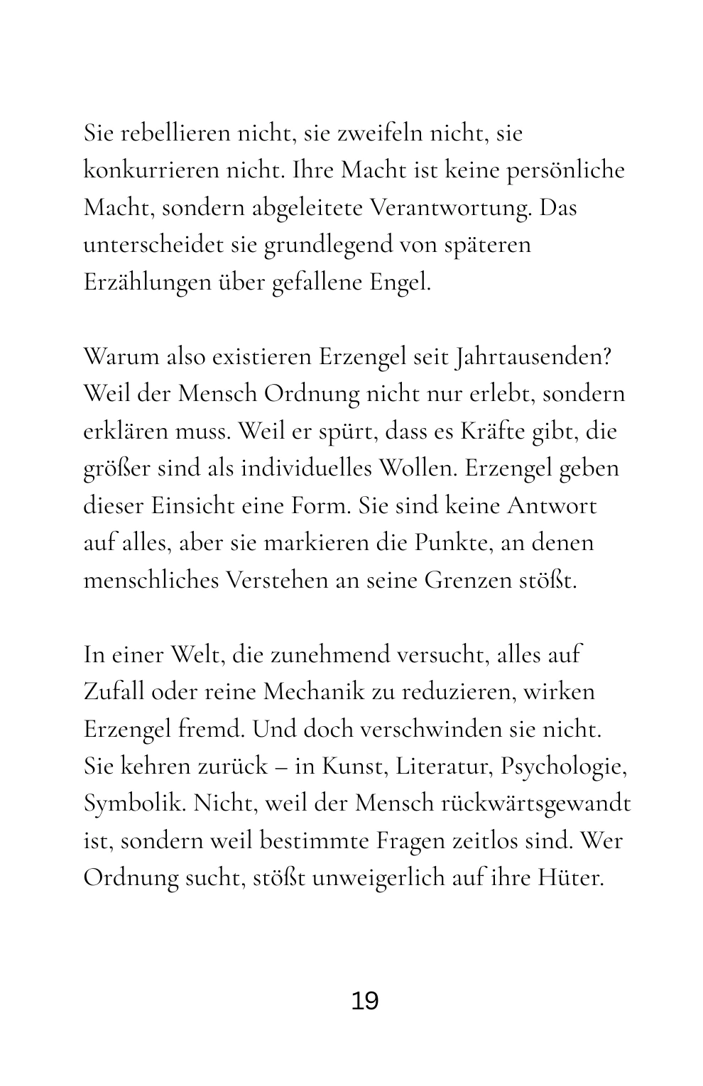 Kapitel 1: Warum Erzengel seit tausenden Jahren existieren · Buchseite 19
