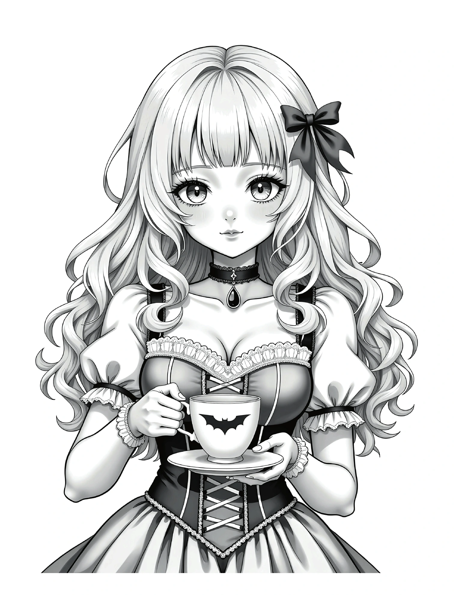 Anime-Porträt mit Teetasse · PDF-Seite 3