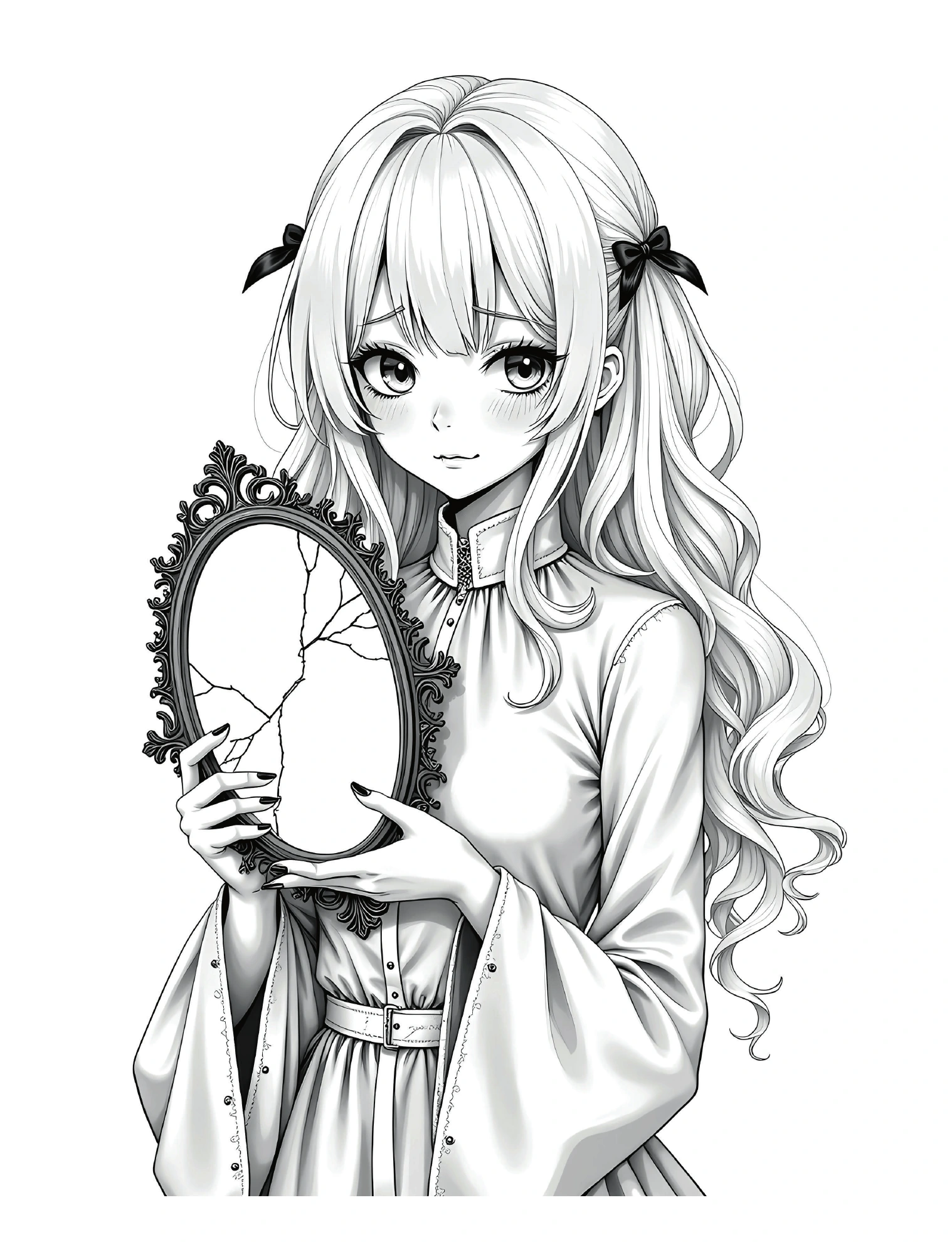 Anime-Porträt mit verziertem Spiegel · PDF-Seite 13