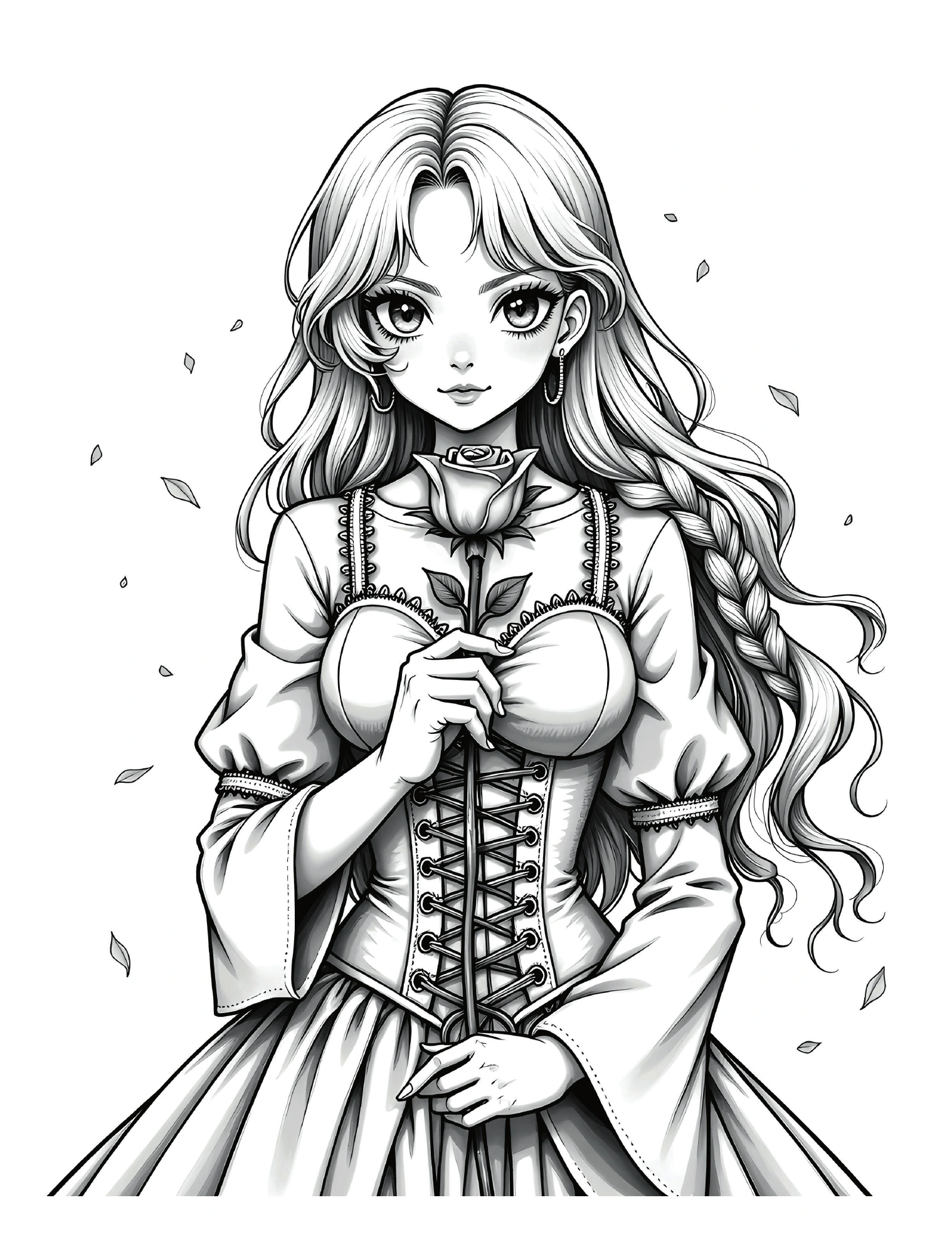Gothic-Porträt mit Rose · PDF-Seite 23