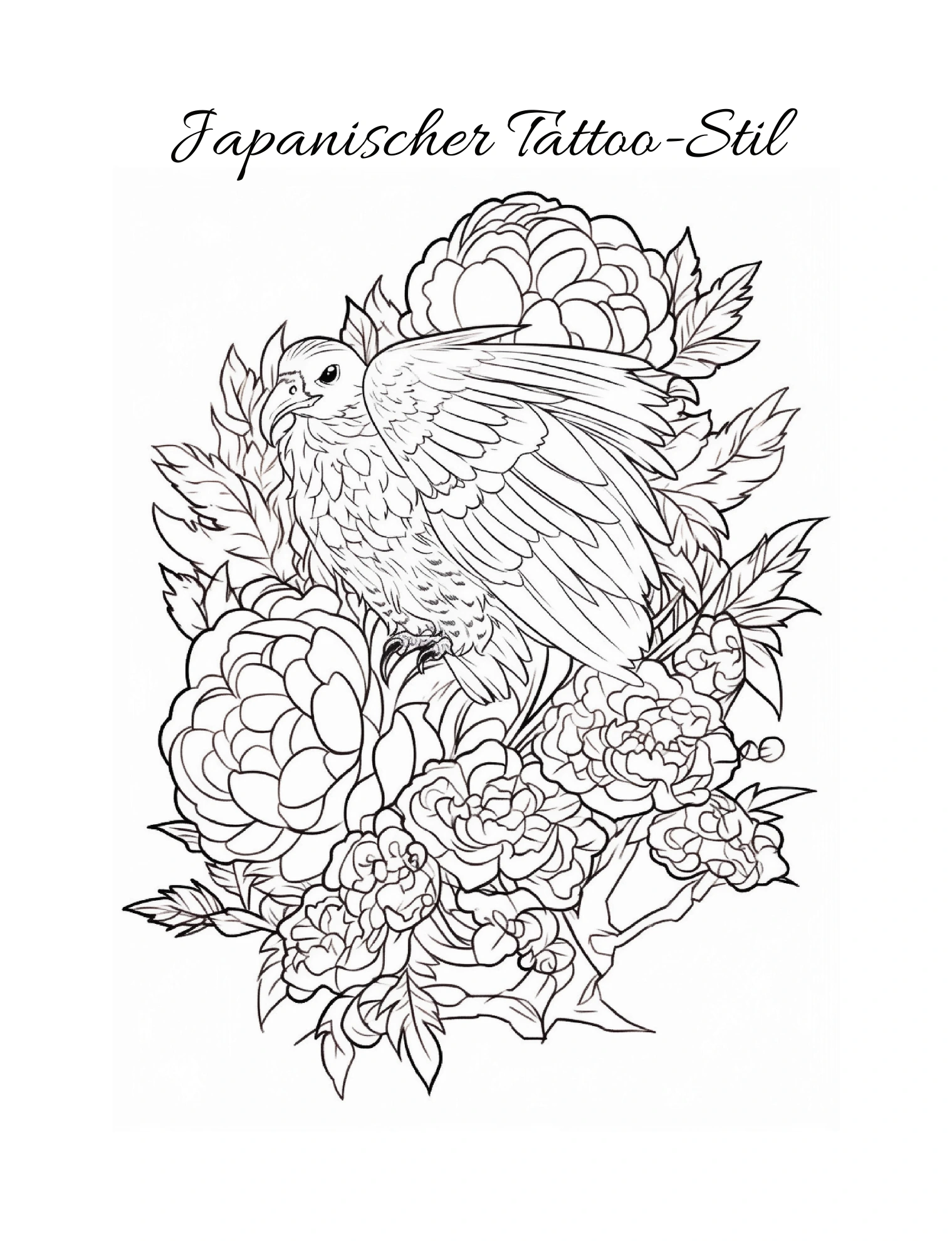 Band I · Eule mit ausgebreiteten Flügeln und Blumen · PDF-Seite 7