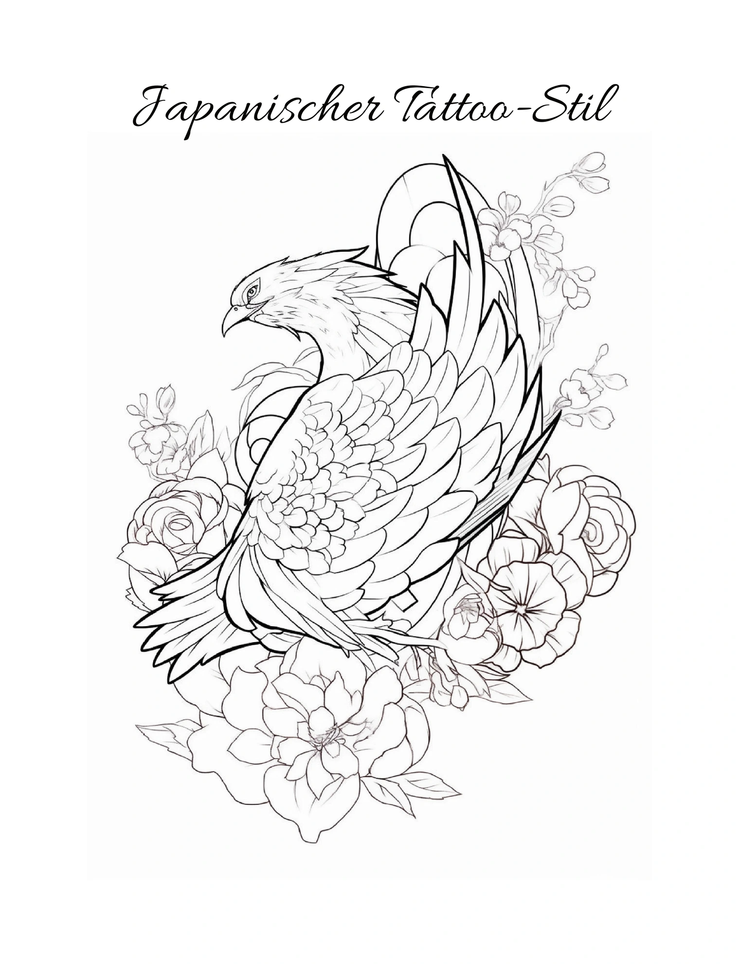 Band I · Greifvogel mit Blüten · PDF-Seite 63