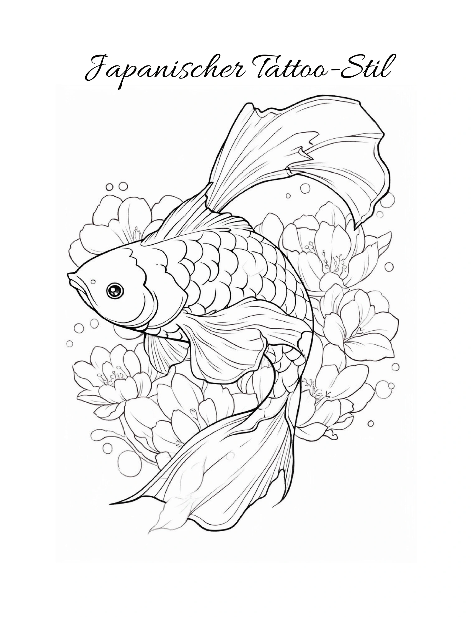 Band II · Fisch mit langen Flossen und Blumen · PDF-Seite 43