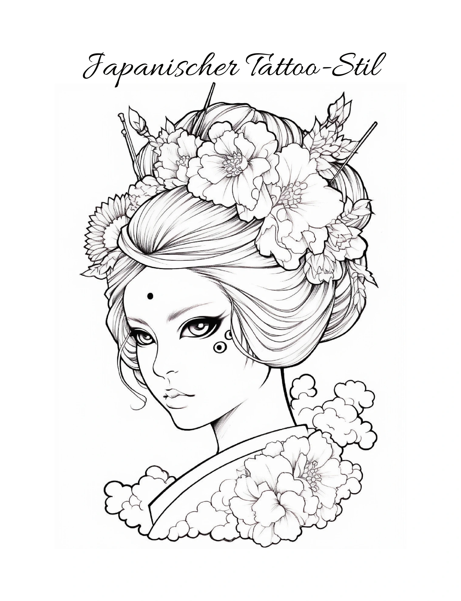 Band III · Frauenporträt mit hochgestecktem Haar und Blüten · PDF-Seite 23