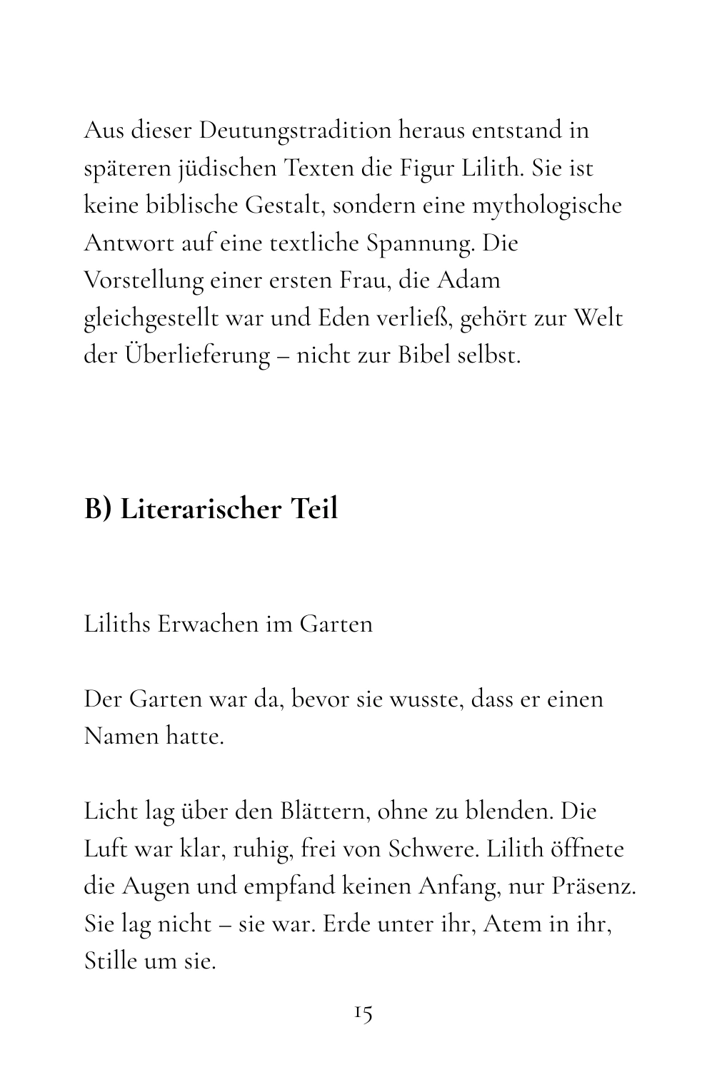 Kapitel 1: Die Schöpfung in zwei Erzählungen · Buchseite 15