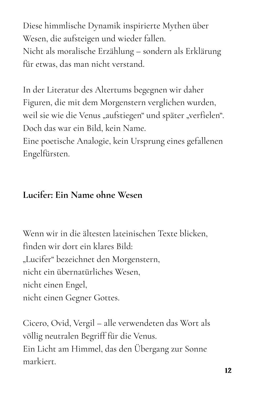 Kapitel 1: Der Morgenstern – Das älteste Licht am Himmel · Buchseite 12