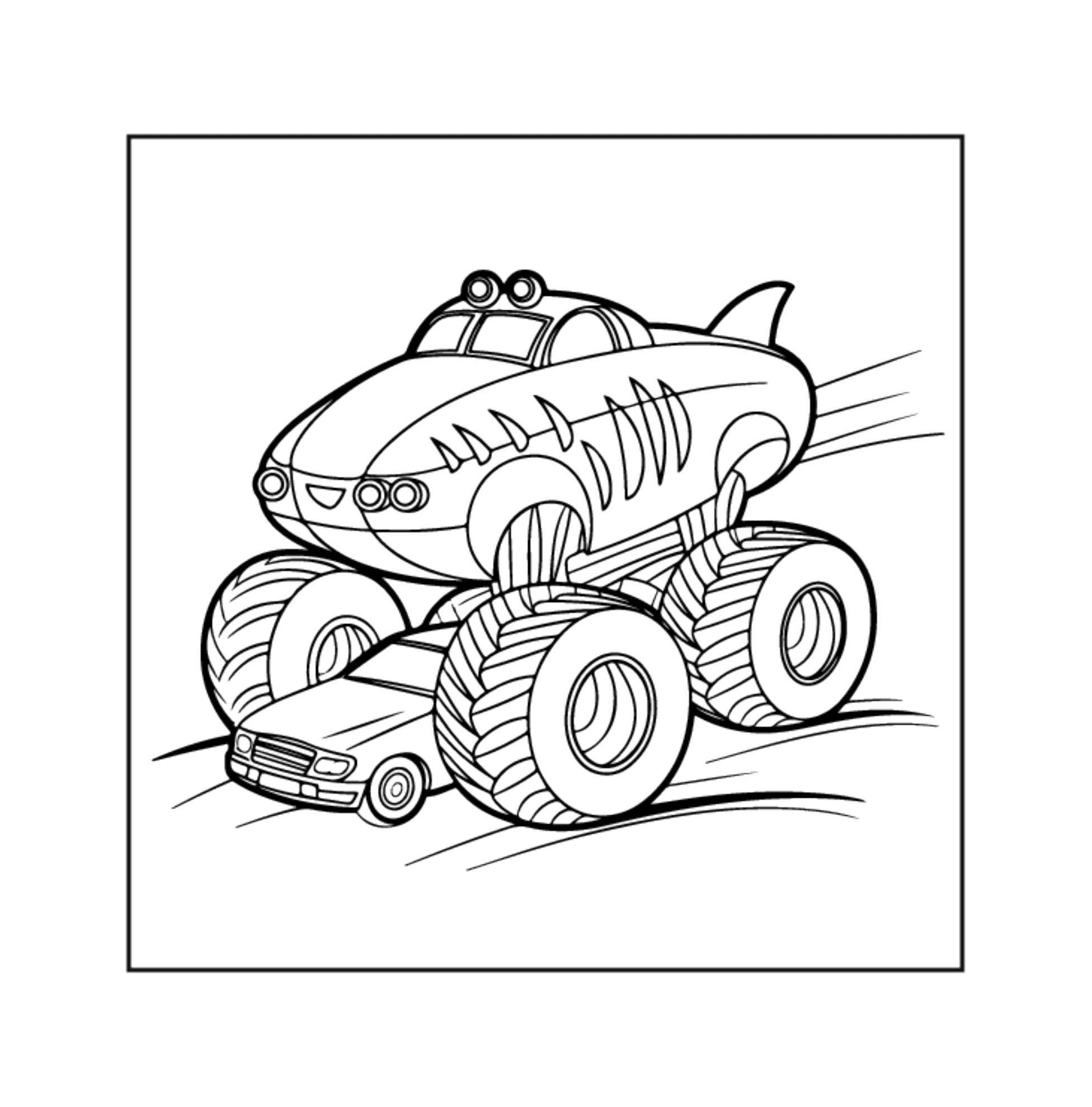 Ausgabe 3 · Hai-Truck über einem Auto · PDF-Seite 3
