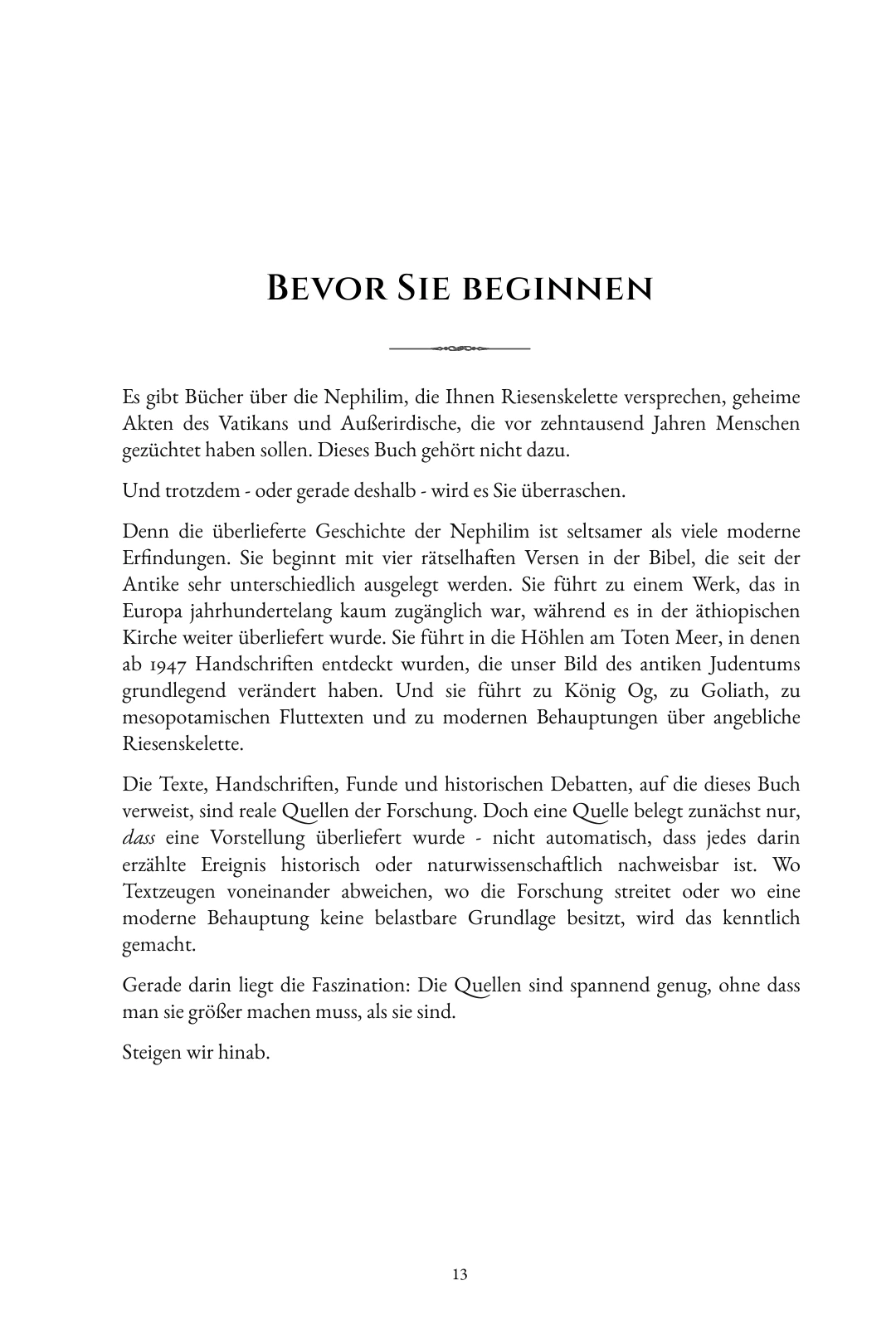 Bevor Sie beginnen · Buchseite 13