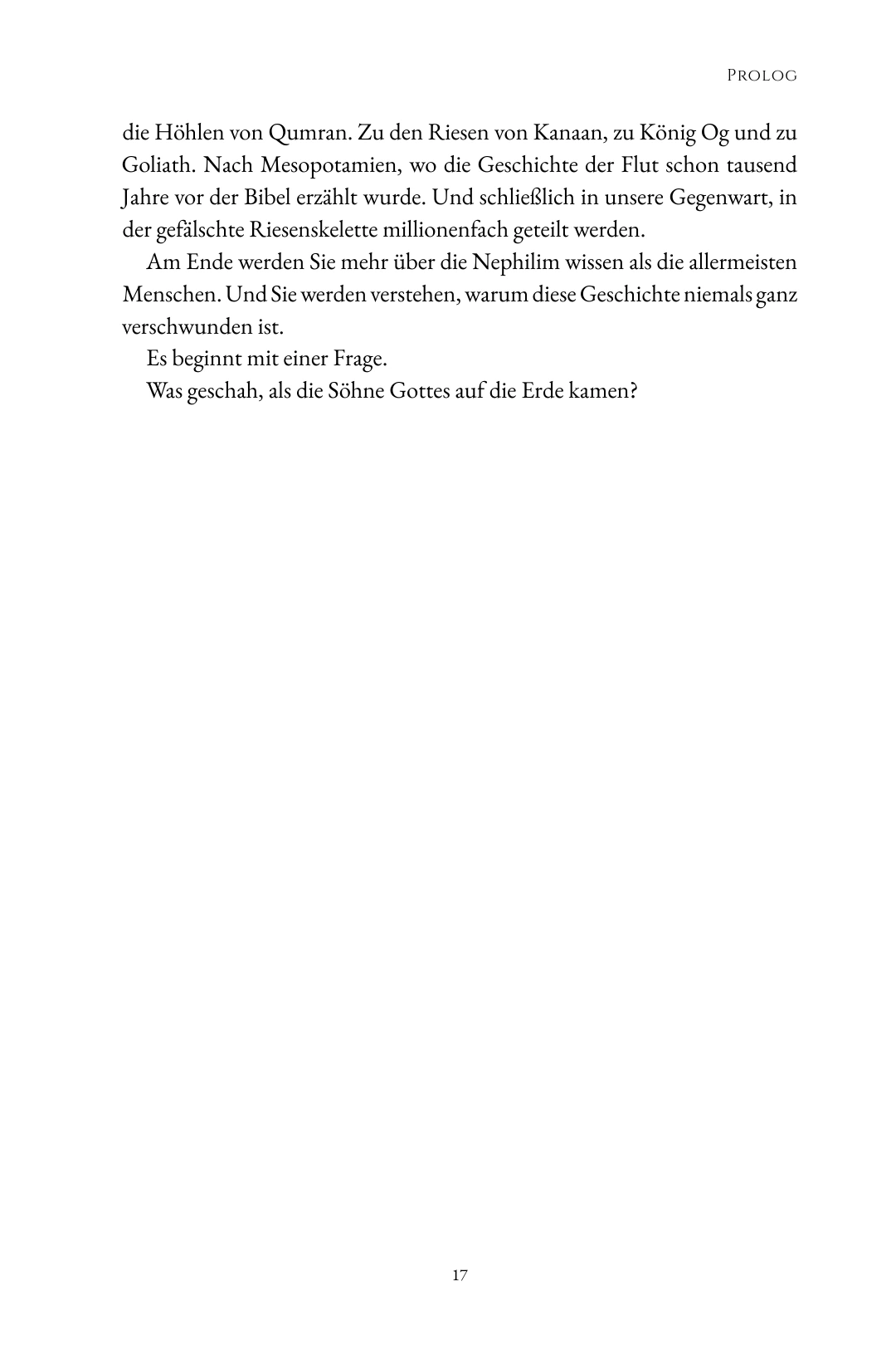 Prolog · Eine Frage · Buchseite 17