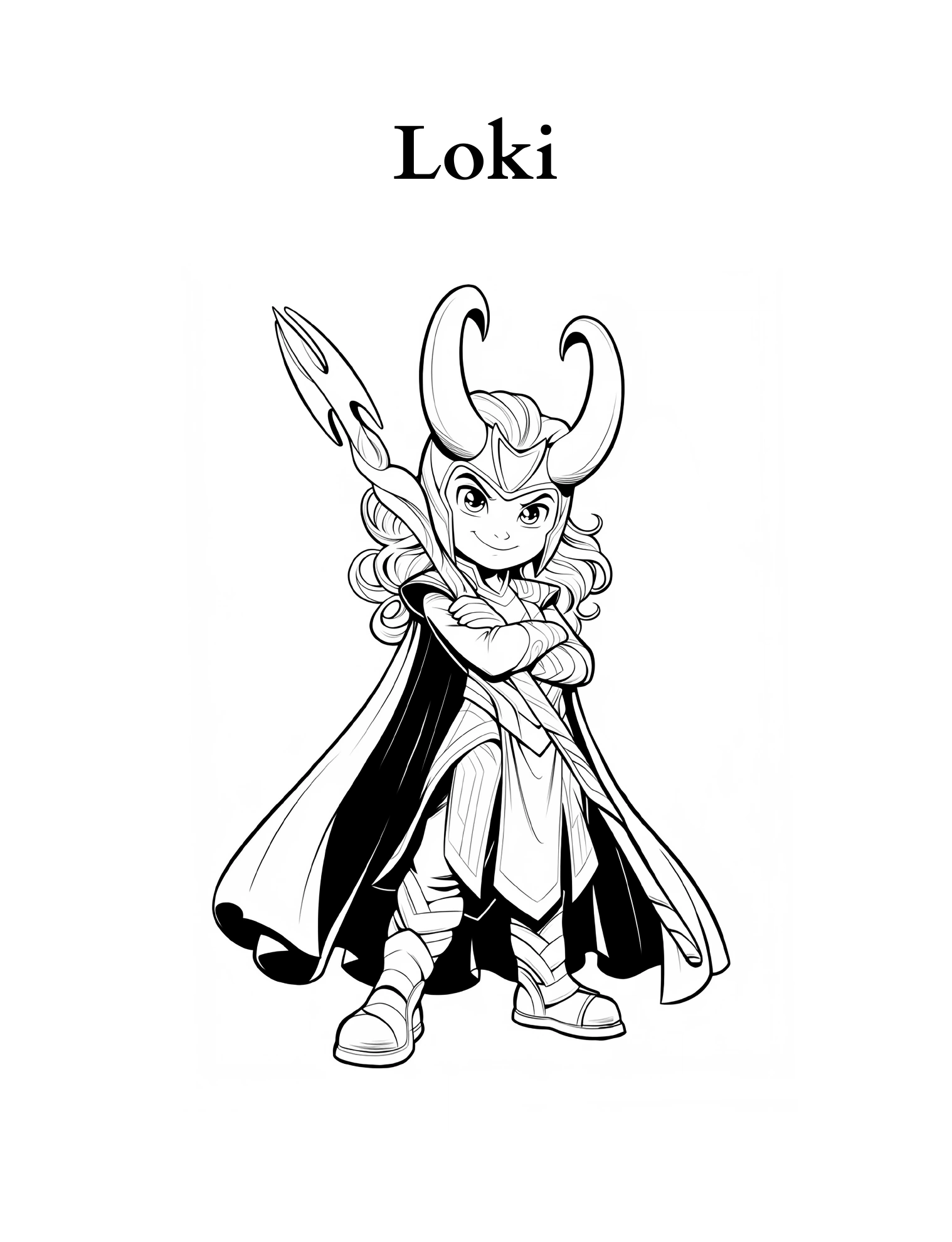 Loki mit gehörntem Kopfschmuck · PDF-Seite 27