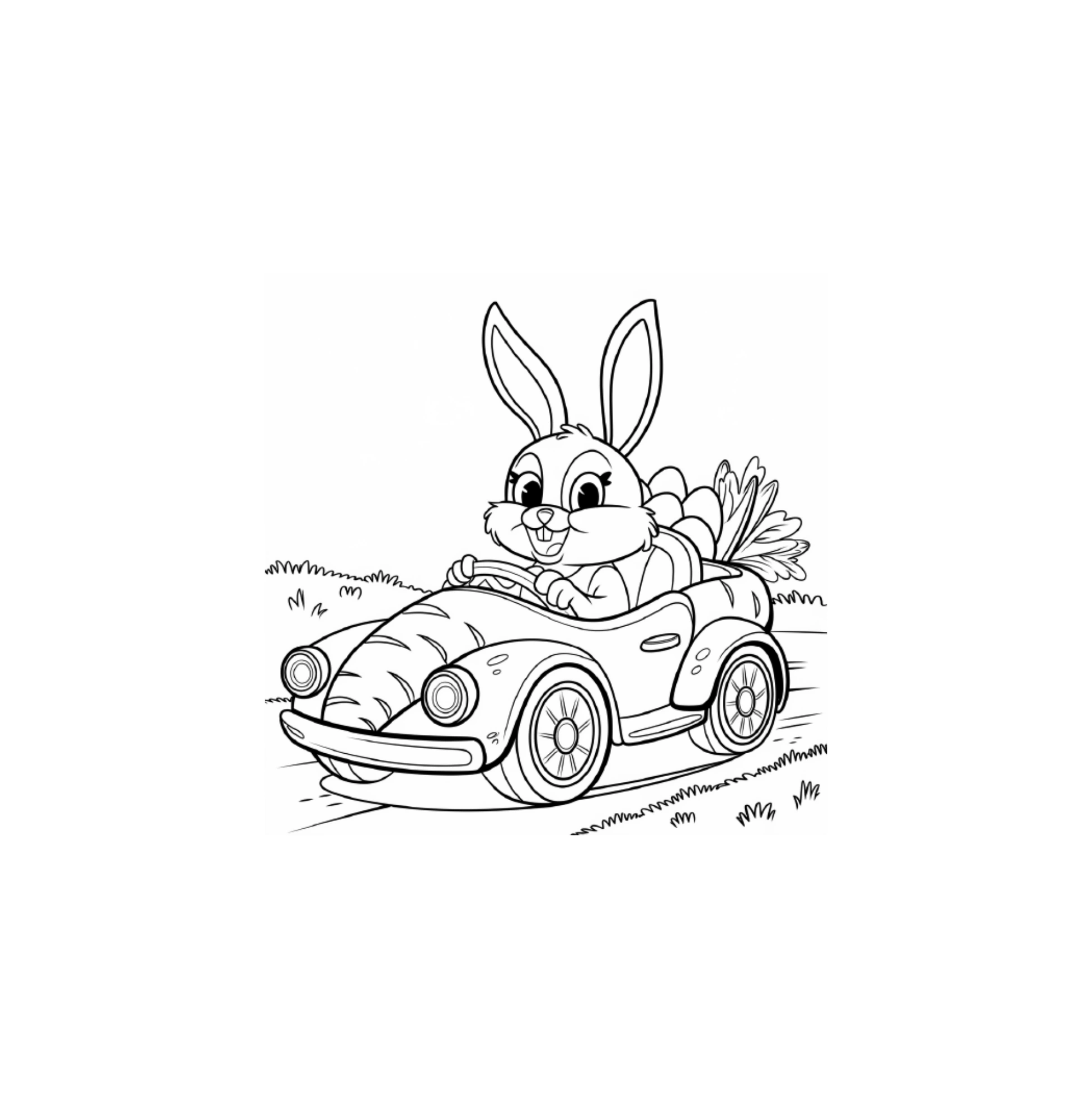 Osterhase in einem kleinen Auto · PDF-Seite 101