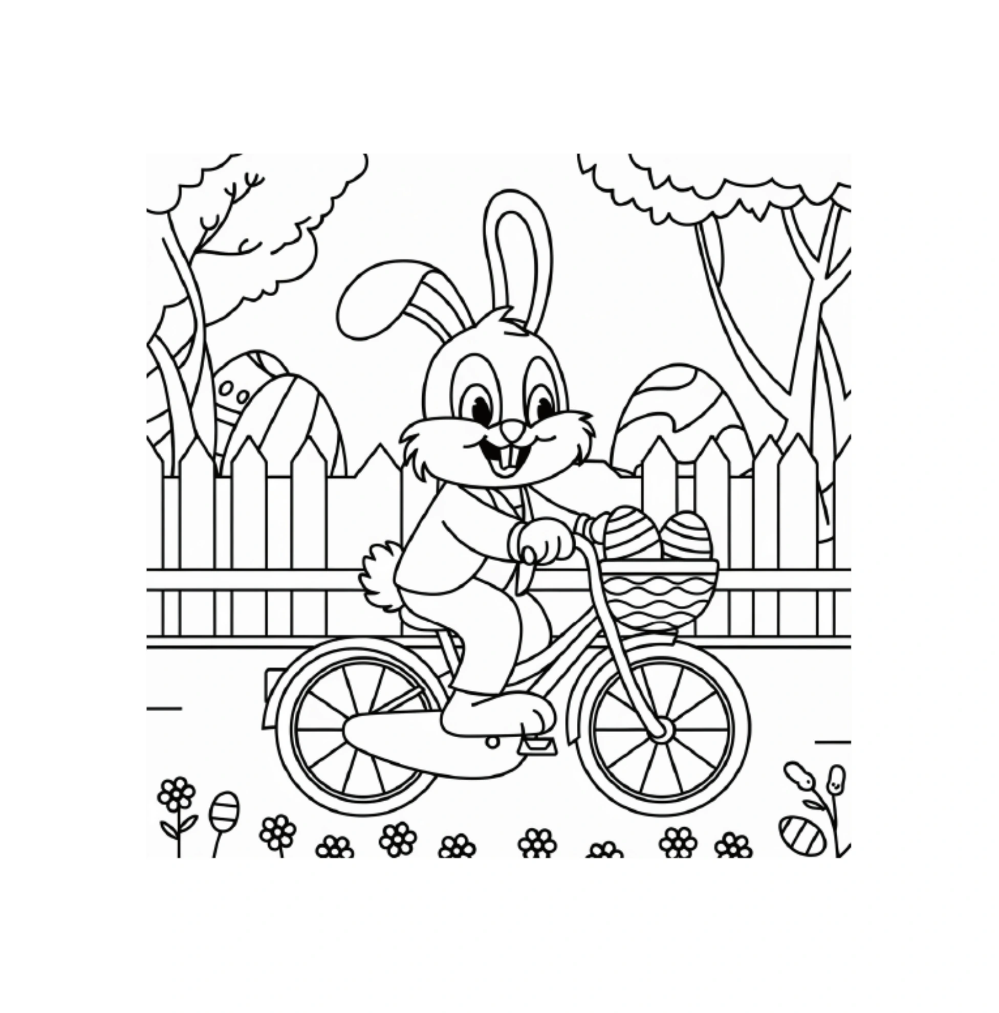 Osterhase auf dem Fahrrad mit Eierkorb · PDF-Seite 101
