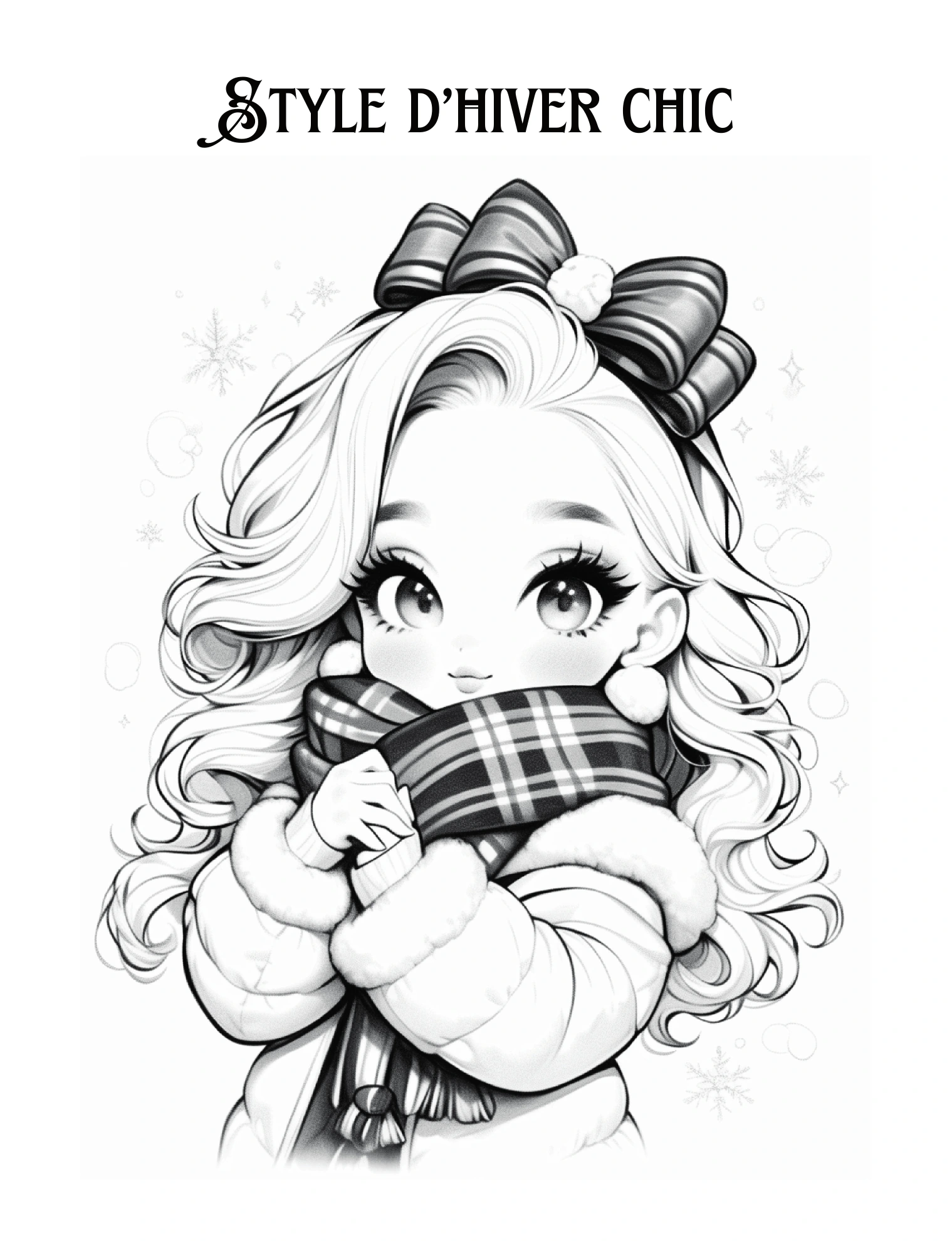 Figur mit Schleife, kariertem Schal und Winterjacke · PDF-Seite 13