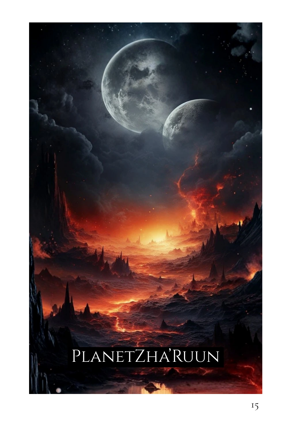 Planet Zha’Ruun · Illustration · Buchseite 15