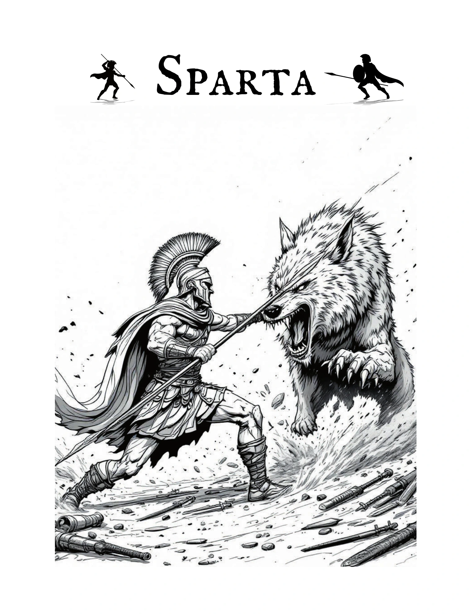 Krieger im Kampf mit einem Wolf · PDF-Seite 63