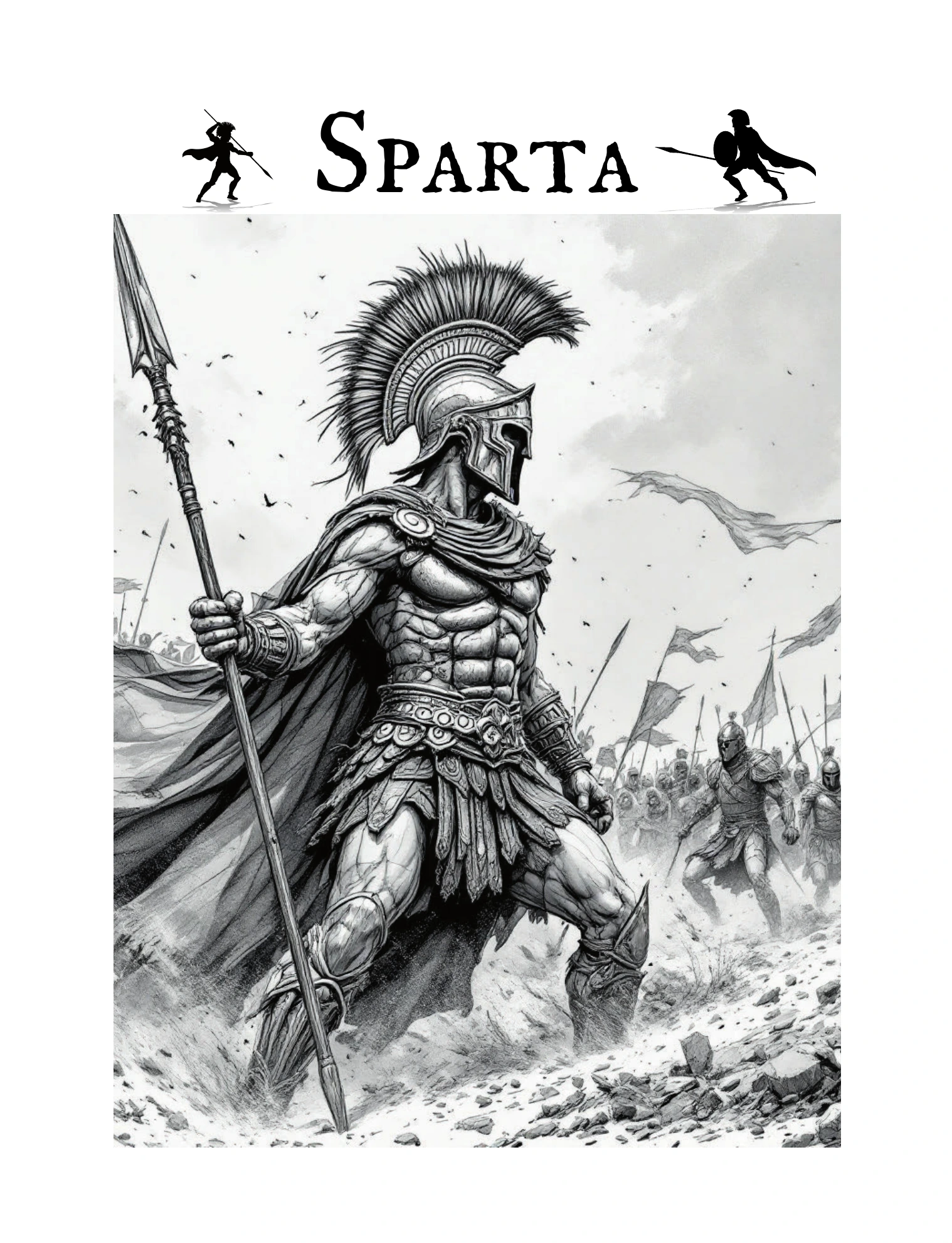 Spartaner mit Helm, Speer und Schild · PDF-Seite 83