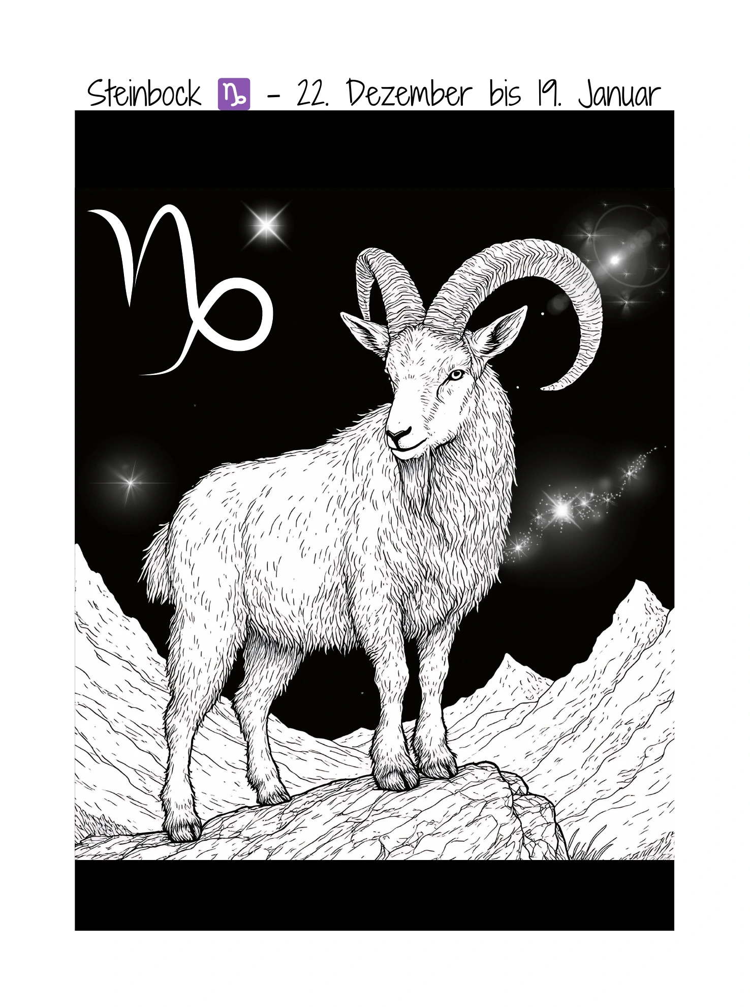 Steinbock – Ausmalmotiv · PDF-Seite 7