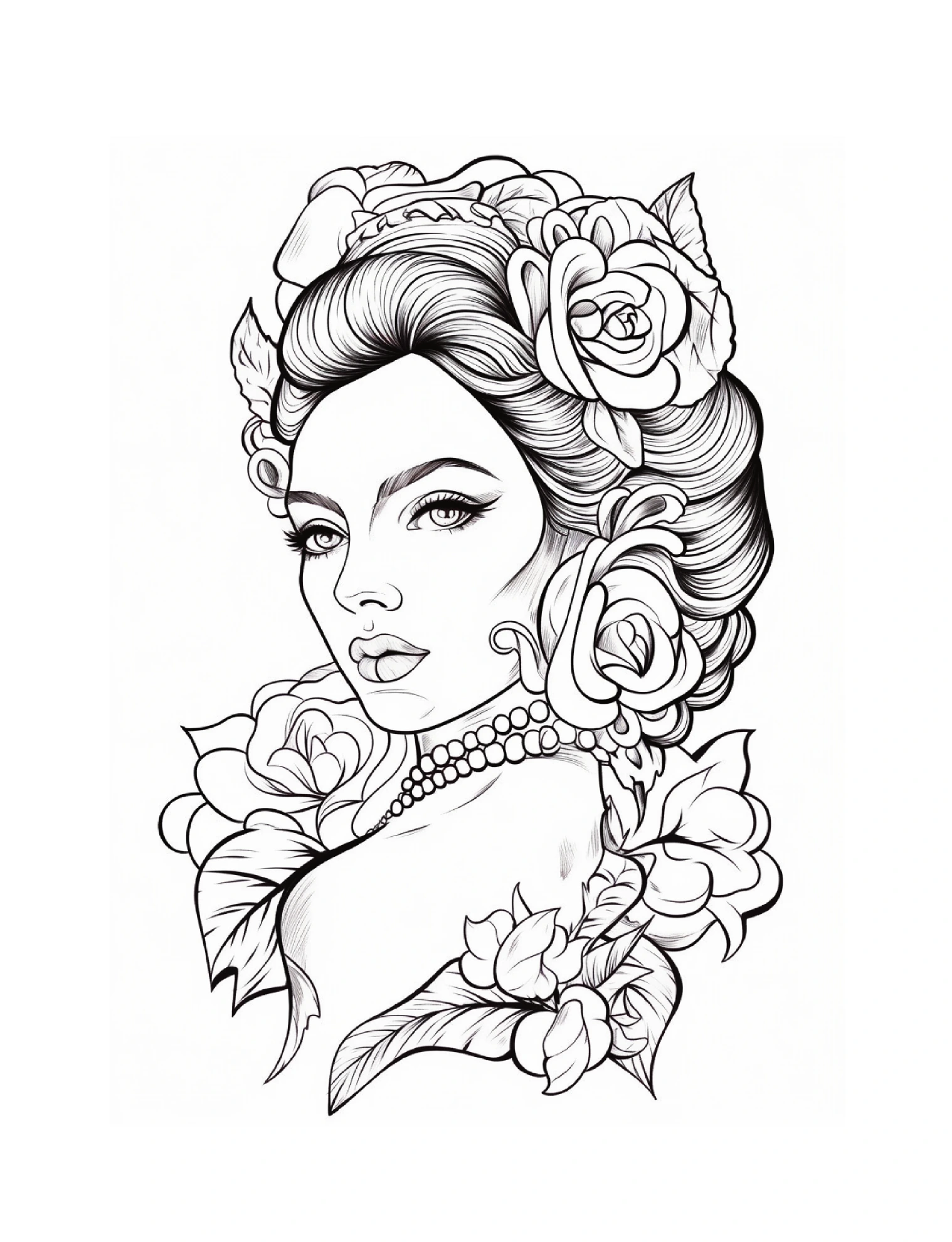 Porträt mit Rosen im Haar · PDF-Seite 23