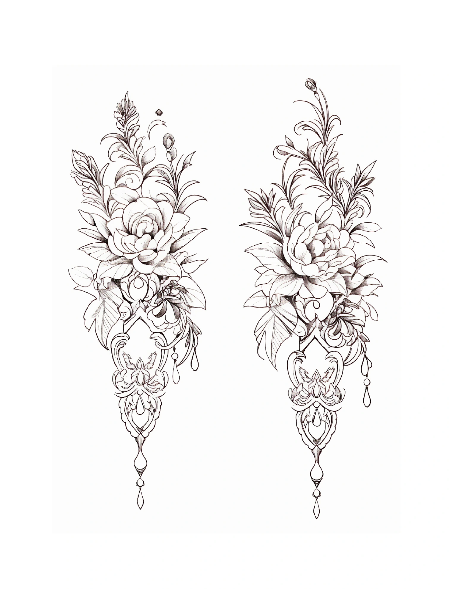 Zwei florale Ornamente · PDF-Seite 43