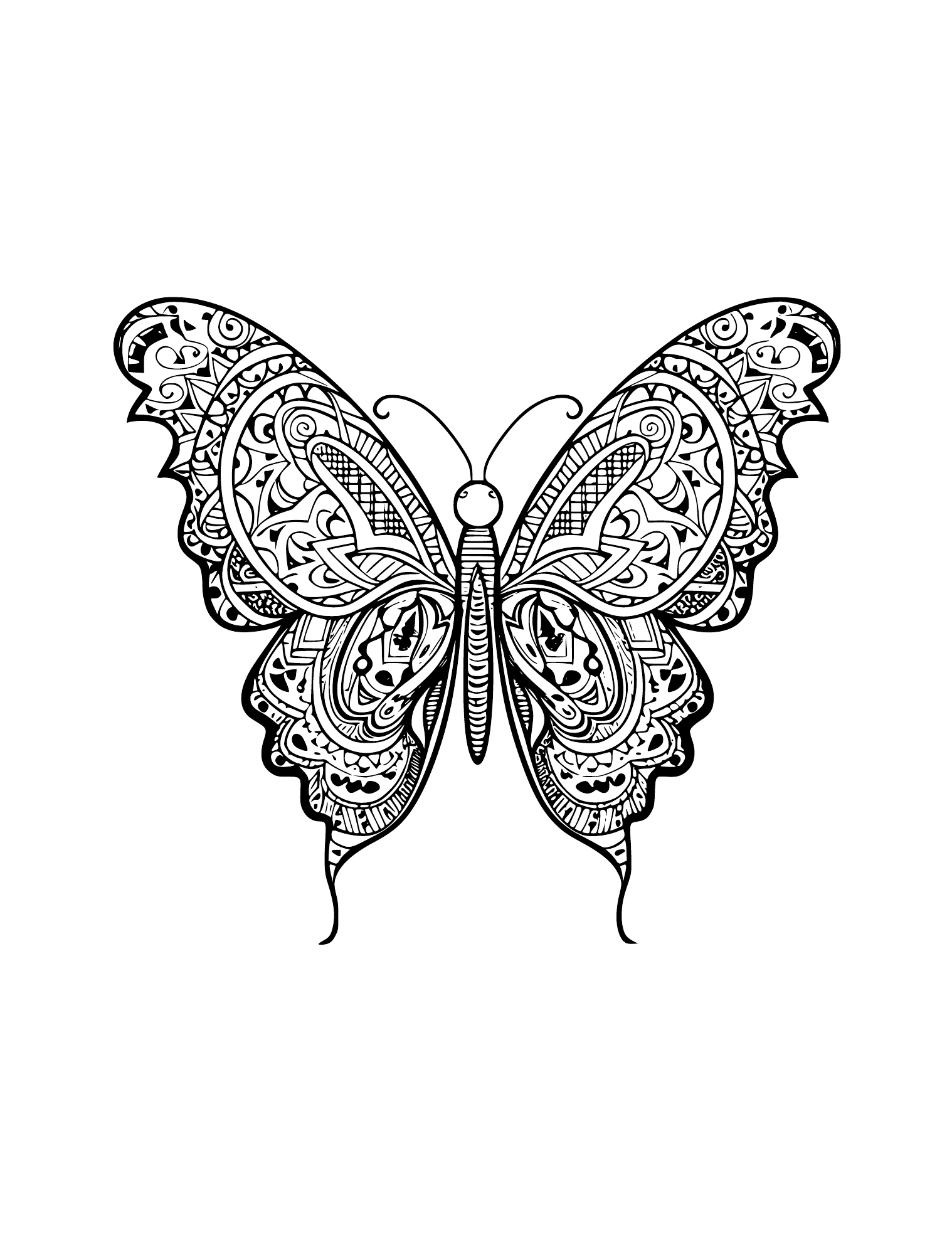 Schmetterling mit fein verzierten Flügeln · PDF-Seite 101