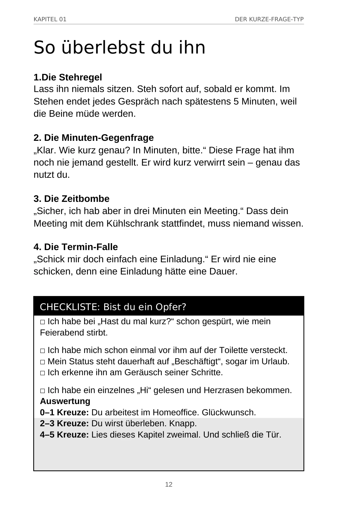 So überlebst du ihn · Buchseite 12