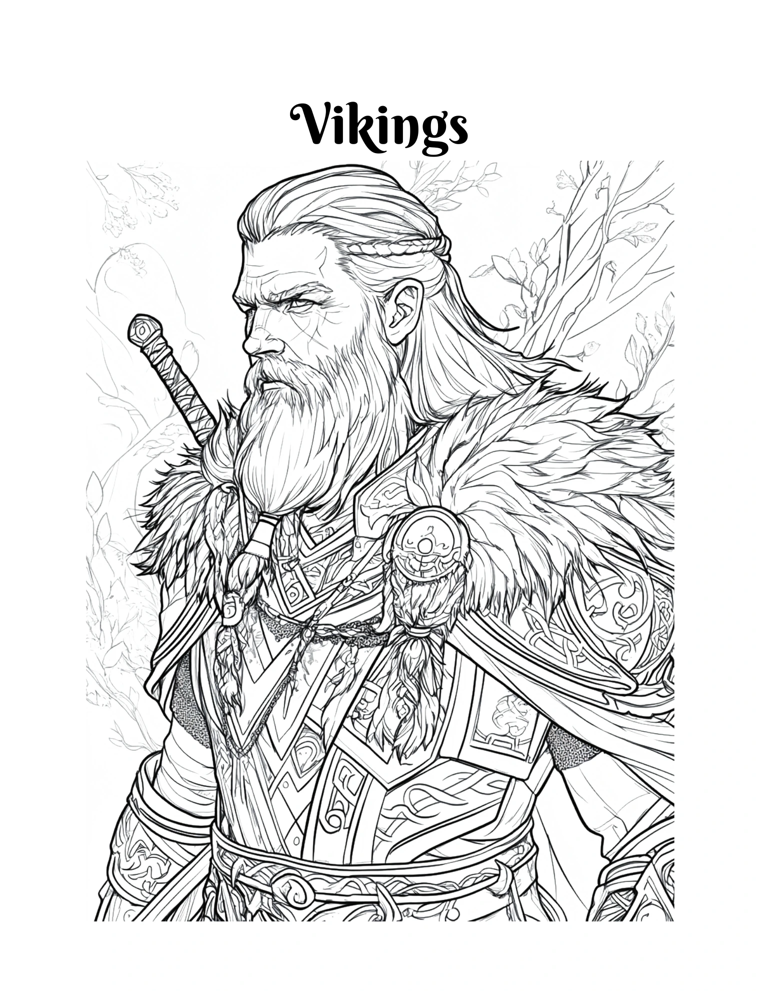 Wikinger mit langem Bart und kunstvoller Rüstung · PDF-Seite 43